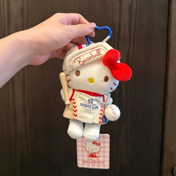 Kitty Sweet Cool Motorcycle Driver Tennisspeler Leuke Hello Kitty Rugzak Mobiele hanger Sleutelhanger Pop Knuffels Verjaardagscadeau