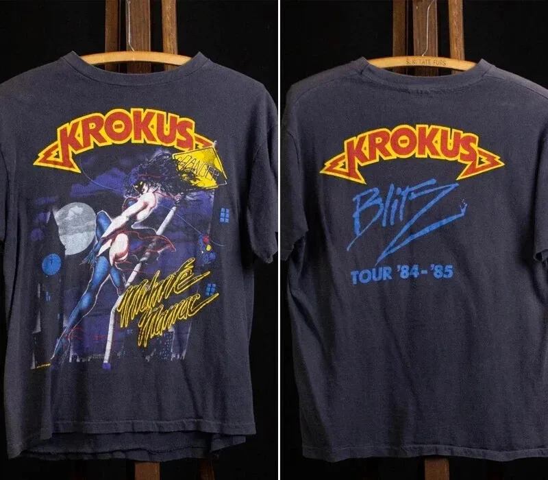 Футболка Krokus BAND 1984 Blitz Tour, размер S-5XL