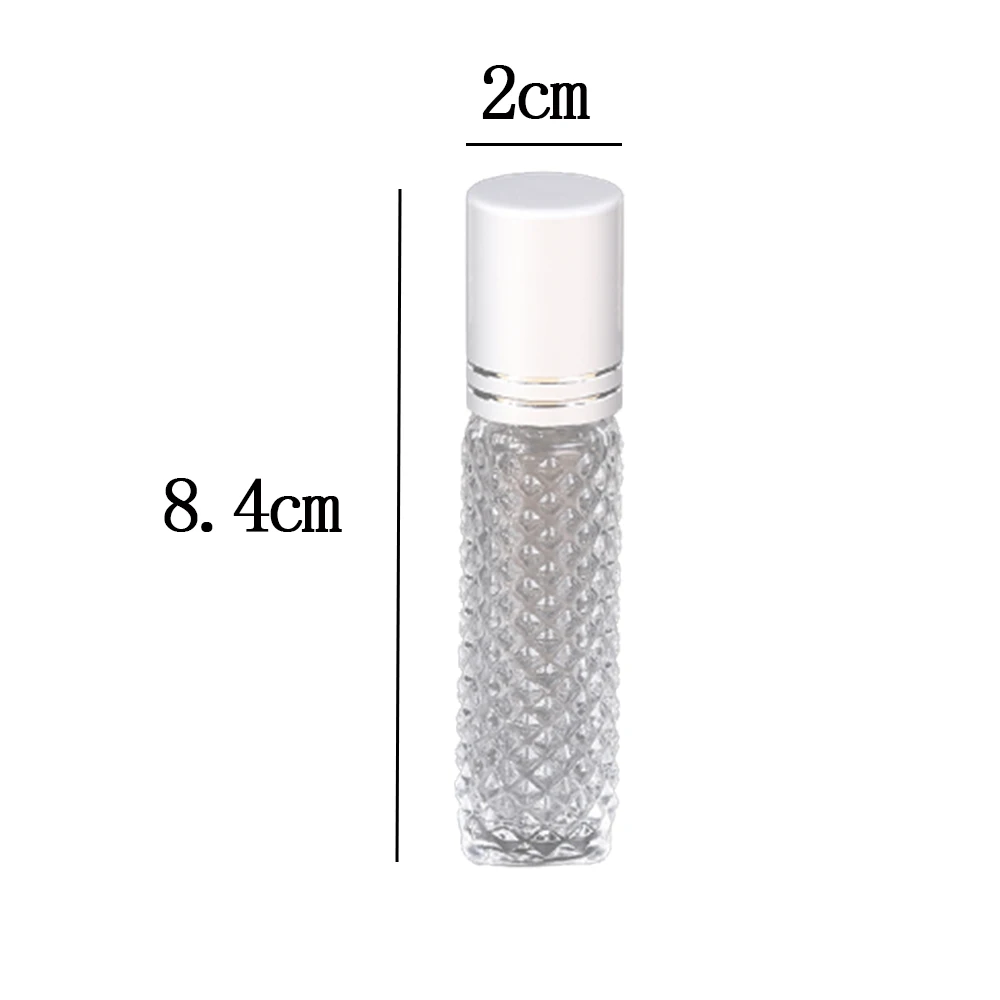 10ml Glas Roller Flaschen Für Ätherische Öle Mit Roller Ball Leere Nachfüllbare Klare Flasche dicht Massage Rolle auf Container