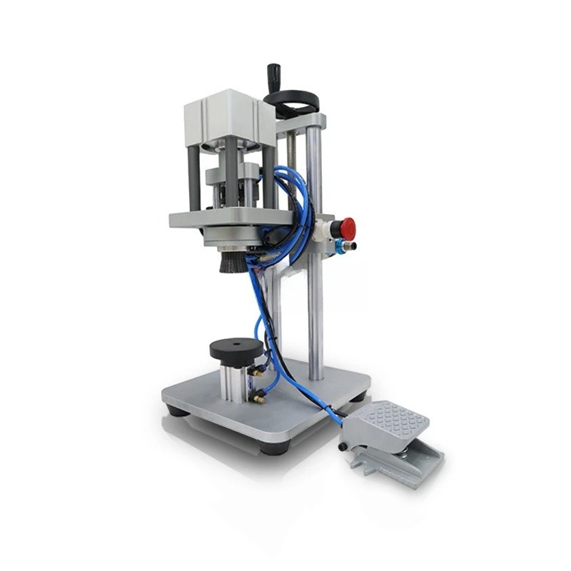 Semi-automatic small pneumatic capping machine, desktop foot-pedal sealing machine, pneumatic capping machine