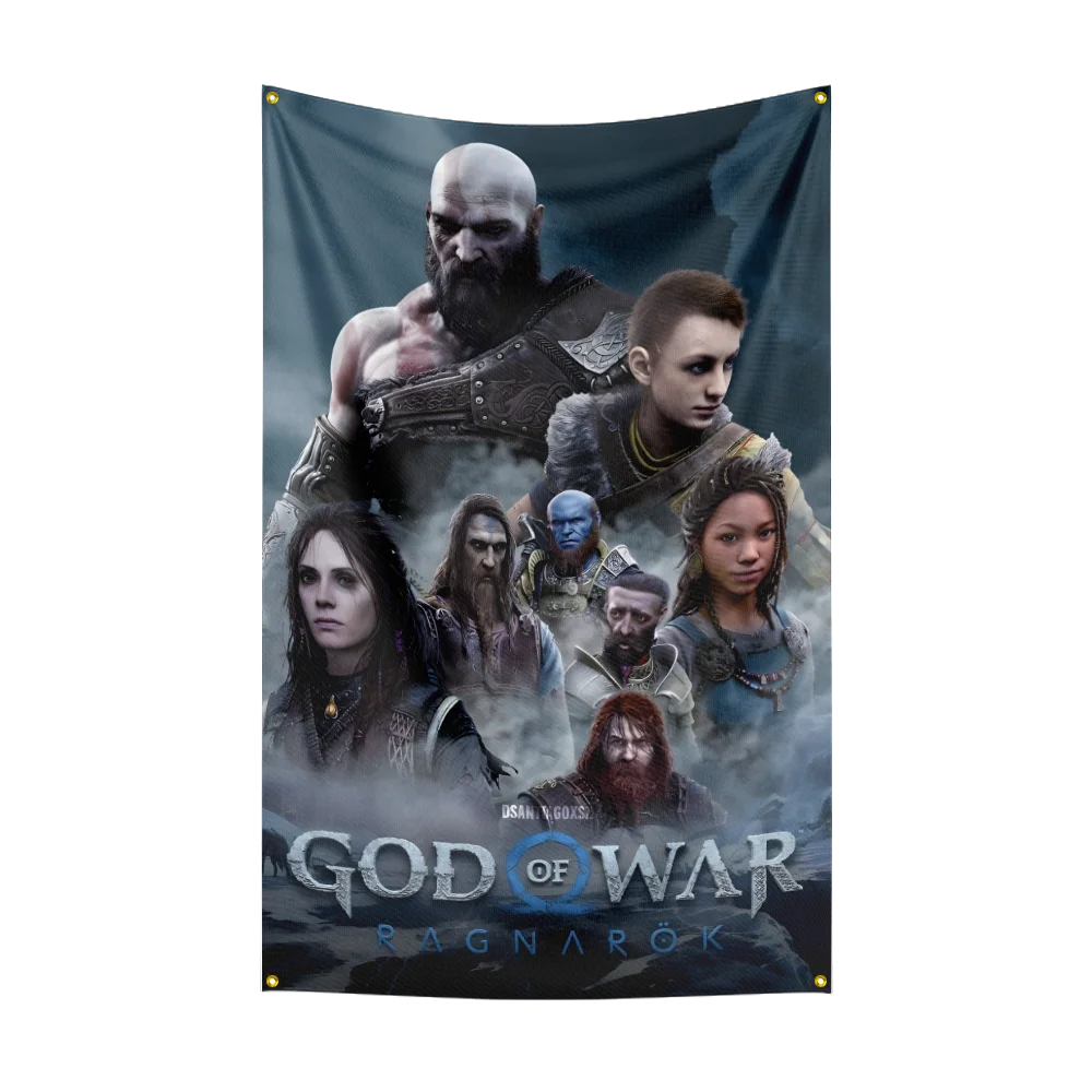 90X150CM Game G-God O-Of W-War Flag Polyester Digital Printed Game Tapestry Curtain For Decor