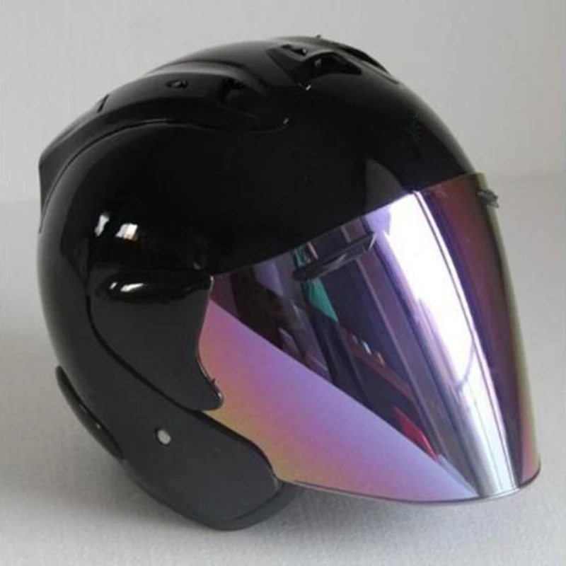 Ram3 Bright Black Half Helmet Motorcycle Off-Road Summer Helmet Downhill Racing Mountain Cross Casco Capacete Men and Women