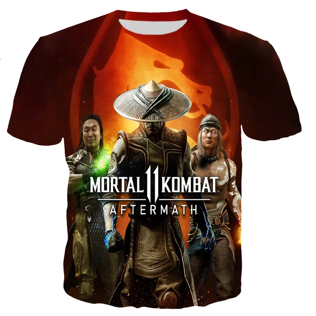 T shirts Fighting Game Movie T-Shirts Mortal Kombat 11 3D Print TShirt Fashion Kids Casual T-shirt Boys Girls Oversized Tops