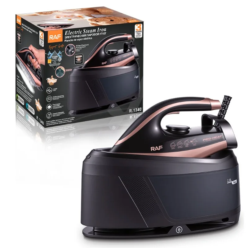 3100W Pressure Type Steam Iron for Clothes 2L Water Tank Nonstick Ceramic Soleplate Shutoff Anti-Drip Feature Steamer for Clothe