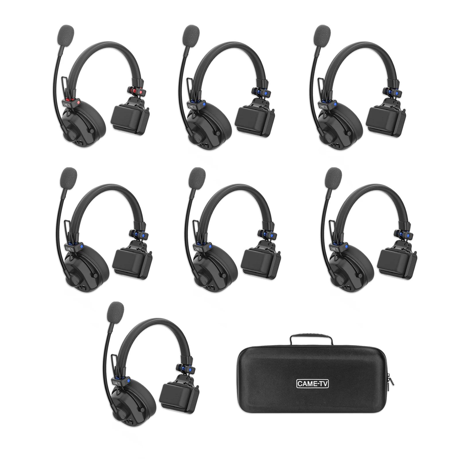 

Waero-pro 7users Wireless Intercom Headset For Professional Team Communication With Noise Cancelling