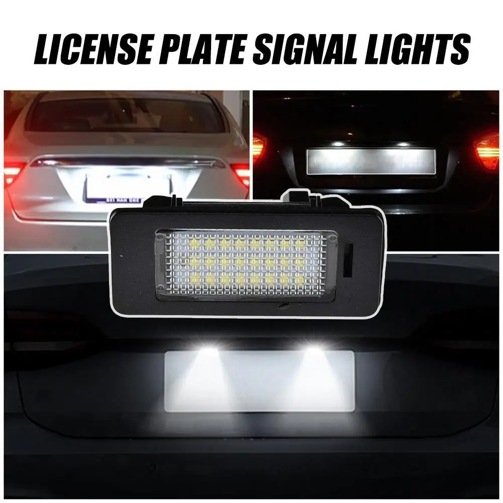 

2PCS Universal White LED License Plate Light For BMW 1-5 series E90/91/92/93E39E60E70E61E72 High Bright Light