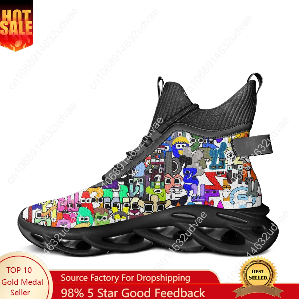 

Alphabet Lore High Top Flats Sneakers Mens Womens Sports Running Shoes High Quality Sneaker Lace Up Mesh Footwear Custom Shoe