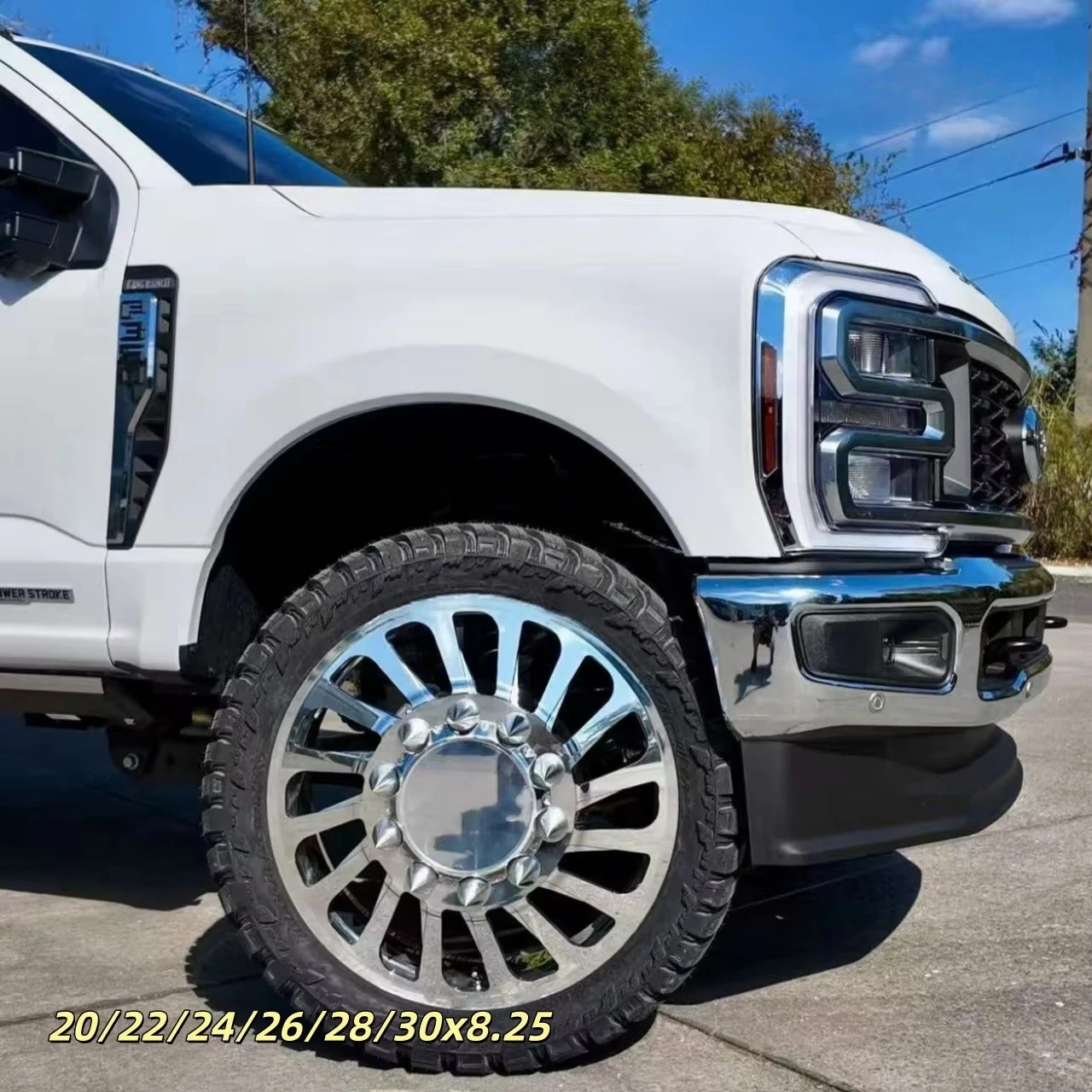 

Deep Dish Forged Alloy Wheels For Ford RAM Dodge F250 20/22/24/26/28/30 Inch Truck Dually 8/10 Holes Polish Chrome Deep Dish