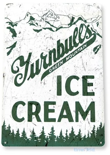 Letrero Metálico Decorativo Turnbull's Ice Cream para Pared, Tienda, Salón, Bar A752