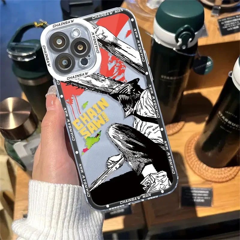 حافظة هاتف لهاتف آيفون 17 برو ماكس 16 15 11 13 14 برو ماكس بلس 17 Air 12 Mini 16E مناشير مان حماية العدسة غطاء شفاف لطيف