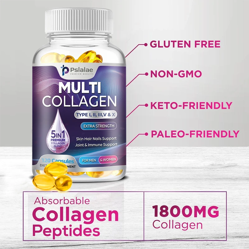 Kolagen pro muži a women. přírodní hydrolyzed multi-collagen peptidy na příloha vlasy, kůže, hřebíky a kloub zdraví