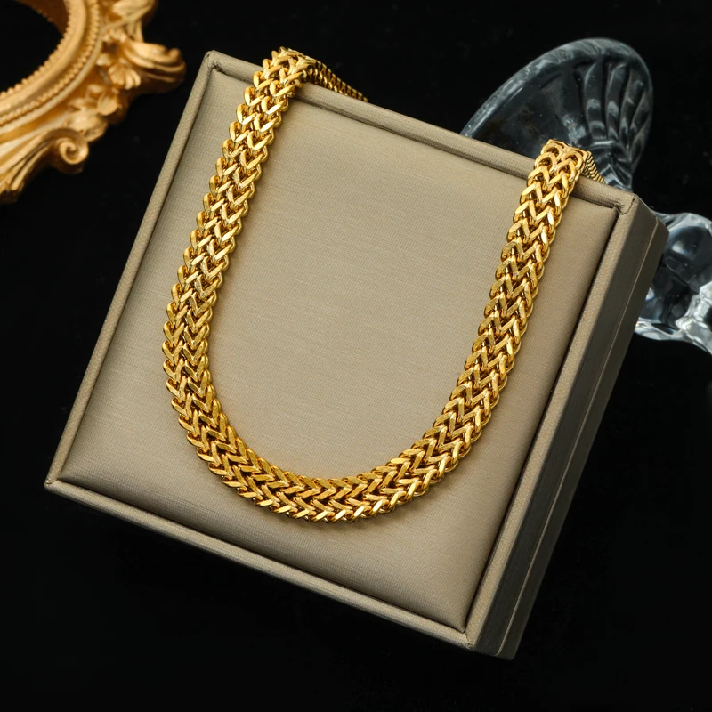 EILIECK 316L Edelstahl Gold Silber Farbe Dicke Kette Halskette Für Frauen Mode Kubanischen Hals Kette Wasserdicht Schmuck Geschenk