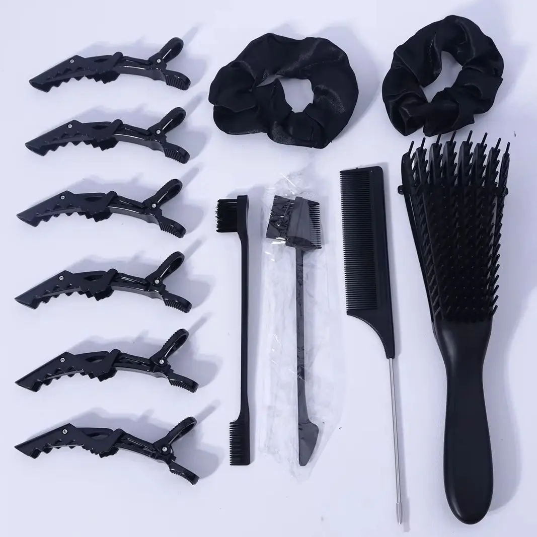 12 قطعة/مجموعة من أدوات تصفيف الشعر، التمشيط، الرش، التدليك والتصفيف، أدوات تصفيف الشعر، خاصة للشعر المستعار الحقيقي