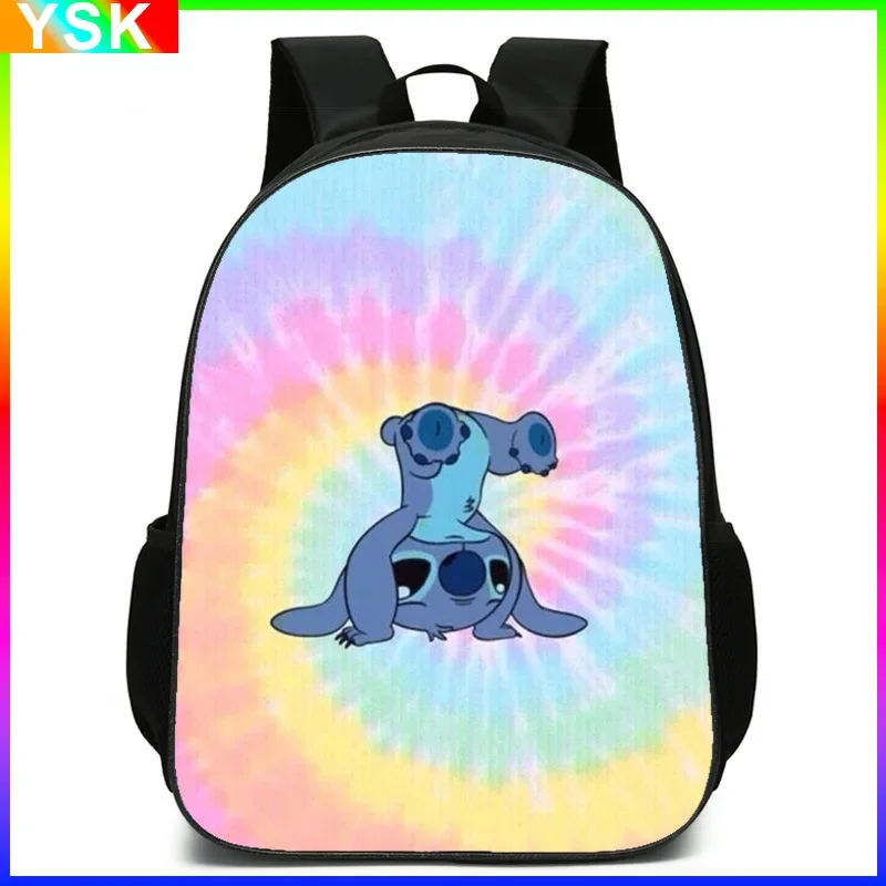 3PC-SET Printing MINISO Stitch Backpack Primary and Middle School Students Schoolbag Boys Girls Anime Cartoon School Bag Mochila