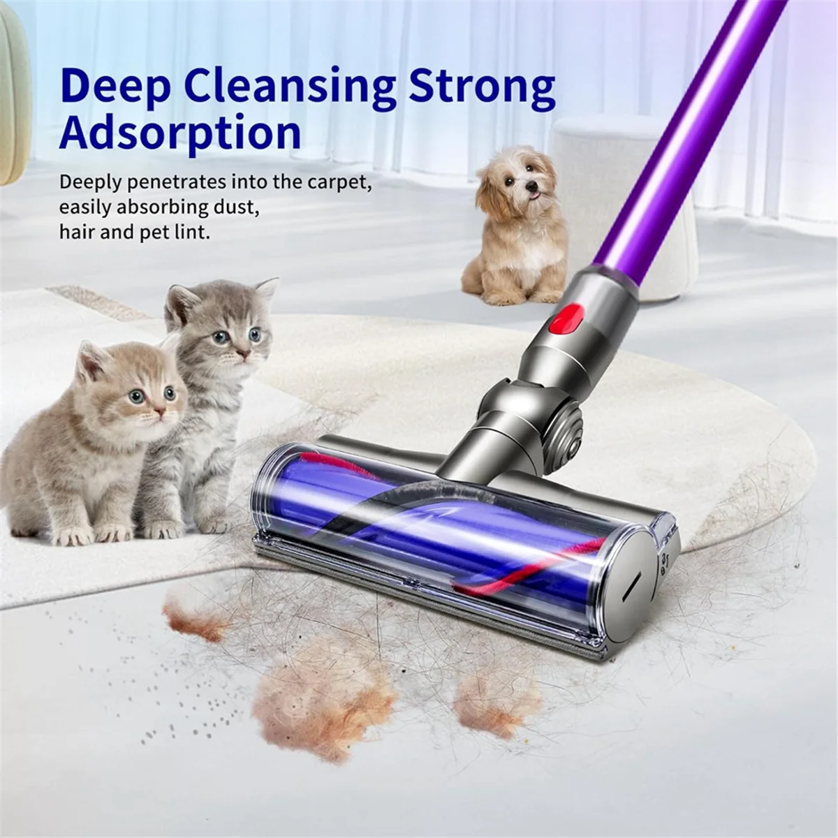 استبدال ومرشحات الفرش الدوارة AC66 لجزء ما بعد المرشحات المسبقة للمكنسة الكهربائية من سلسلة Dyson V6 967157 -01, 966741 -01