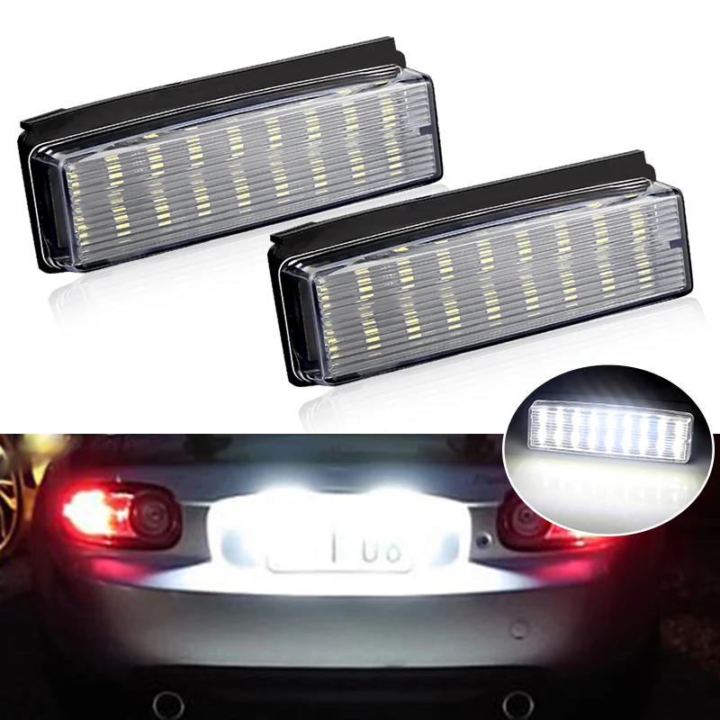 

2PCS LED License Plate Light For Mazda Miata MX-5 2006-2015 Roadster MK III (NC) Fiat 124 2017-up 12V LED Number Signal Light