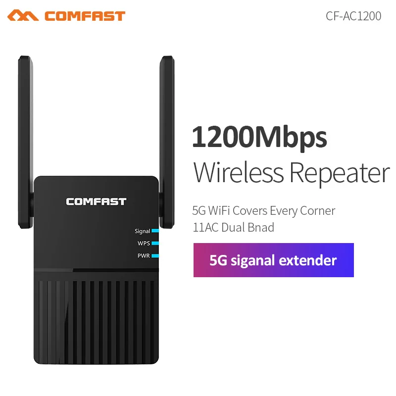 Comfast AC1200/AC2100 Dual Band 2.4&5.8GHz Powerful WiFi Repeater Full Signal Range Booster Home Wireless Extender/ AP/ Router