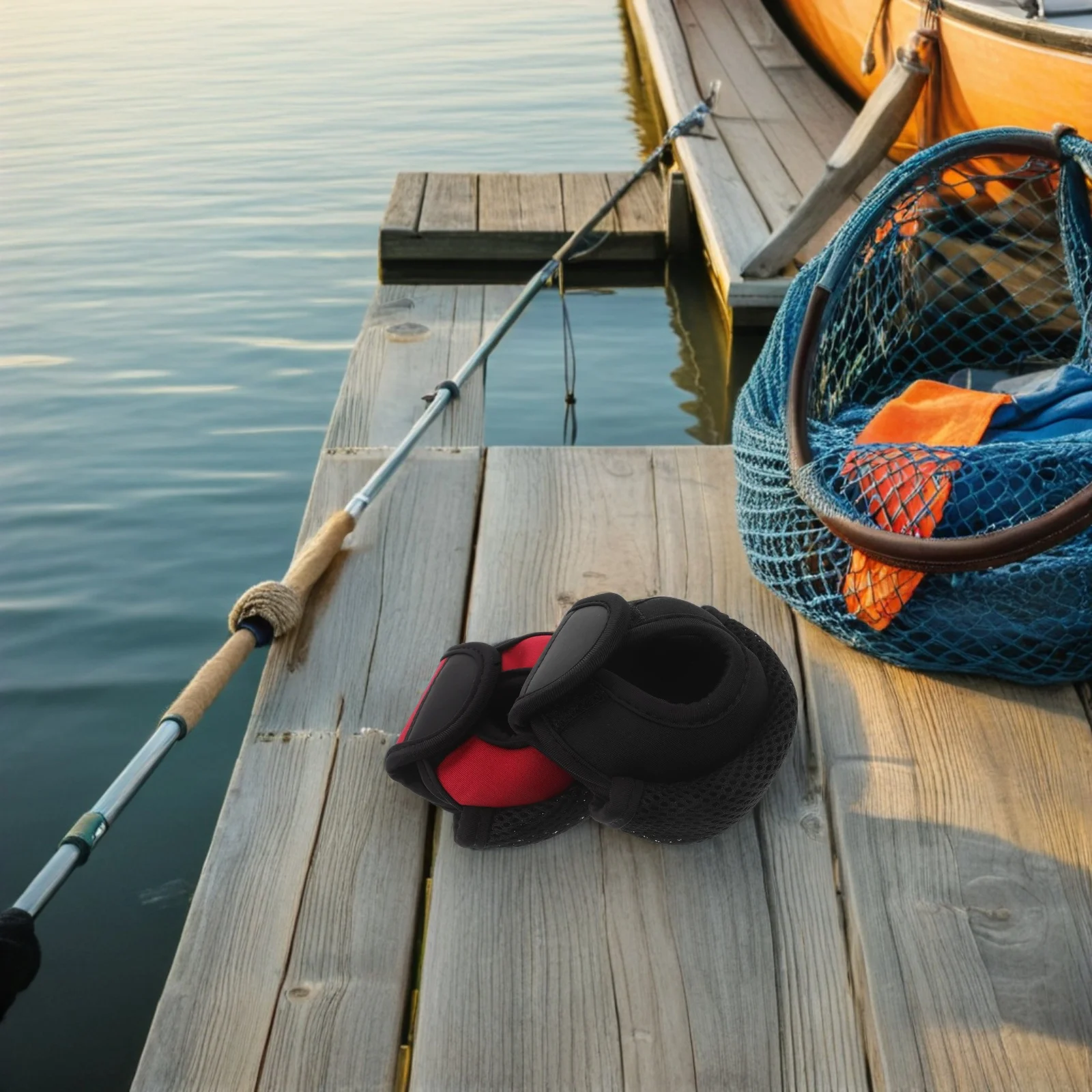 2 قطعة بكرة الصيد حقيبة واقية النايلون دائم المحمولة كيس التخزين للسفر في الهواء الطلق بكرة غطاء حافظة المنظم والعتاد