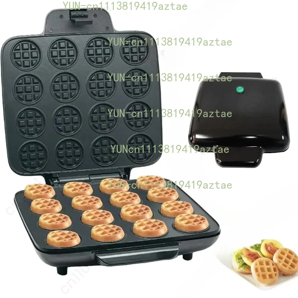 16-hole waffle maker, fast heating, non-stick surface, small batch waffle DIY dessert and snack machine