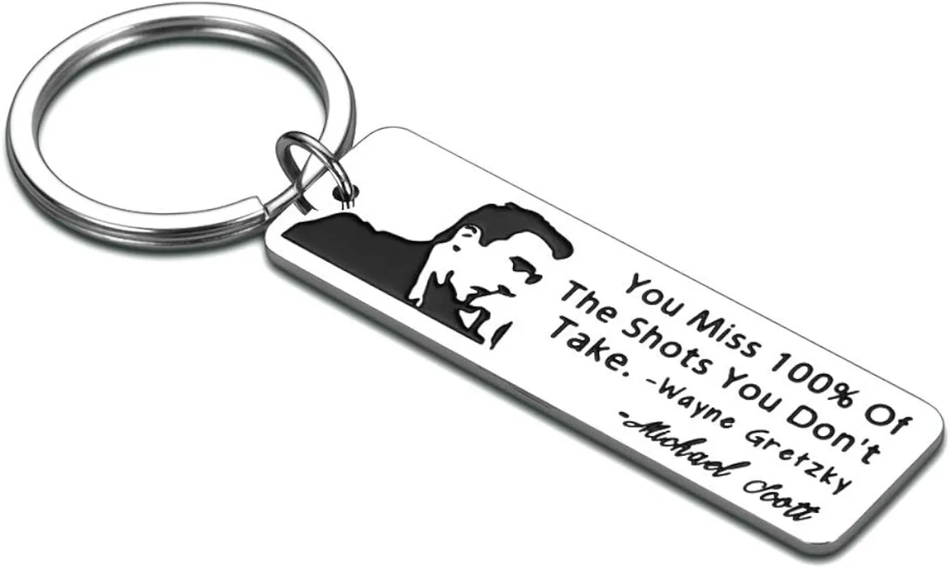 Inspirational Christmas Keychain The Office Gifts for Women Men TV Show Merchandise for Fans Best Friend Him Her Birthday Gifts