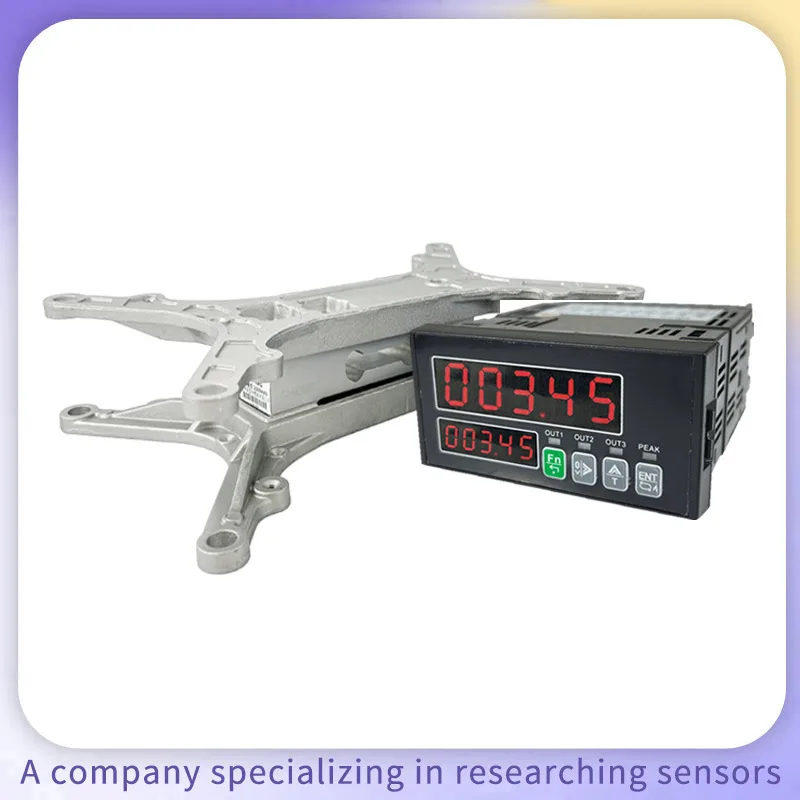 

Single Point Weighing Sensor with Bracket and Display, Load Cell Suit Flat Weighing Rack Digital Display Controller Instrument