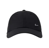 Nike Metal Logo Sports Baseball Cap for Men and Women Couples Suitable for Head Circumference 55-60 Black and White