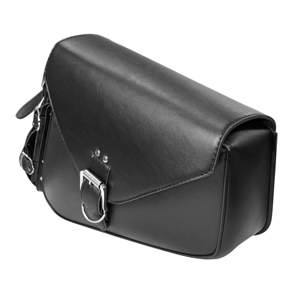 Motorcycle Black Saddlebag Leather Waterproof Luggage Bags For Sportster XL883 For Rocket Roadster For Kawasaki Vulcan Touring