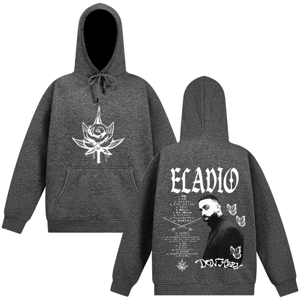 Eladio Carrion DON KBRN 2025 Album Merch Felpa con cappuccio Uomo Donna Felpe Hip Hop Autunno Inverno Allentato Casual Harajuku Man. Tuta
