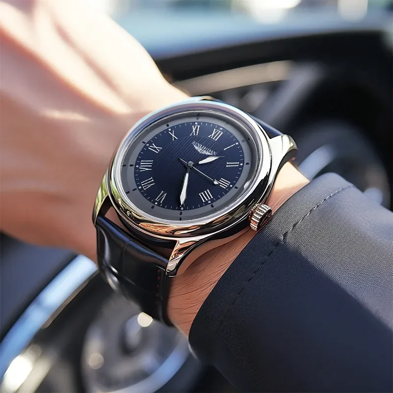 أفضل ماركة رجل ساعة اليد الفاخرة الأعمال مقاوم للماء ساعة رجالية للرجال كوارتز 2025 ساعة جديدة ساعات رجالية جلدية reloj وسيم