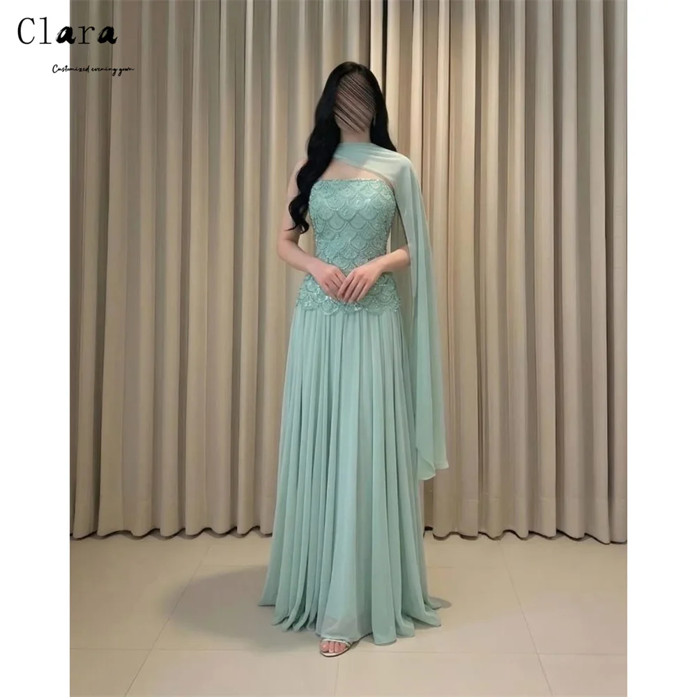 

Clara Custom Tube Top A-line Embroidery Off-shoulder Formal Dress 2026 Woman Elegant Gown Evening Dresses for a Wedding Party