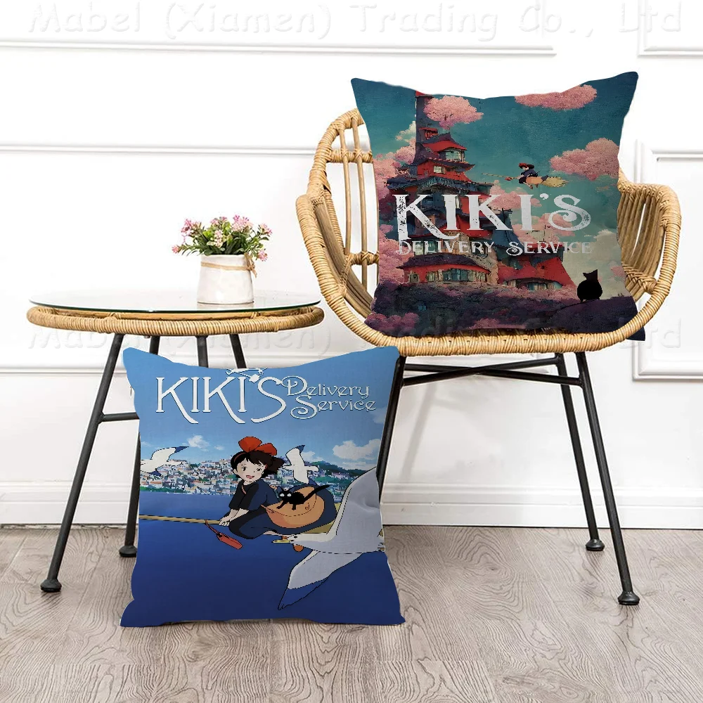 

K-Kikis D-Delivery S-Service Anime Cushion Cover Decorative Pillow Sofa Home Decor Case Pillow Cases