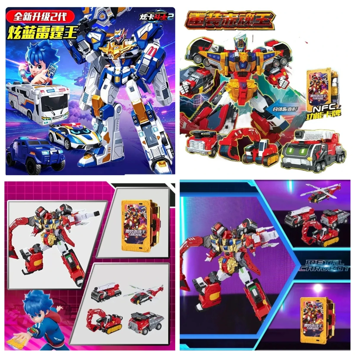 Shuanka Warrior 3 High-Rise Genuine Product Transforming Robot with 3 Forms