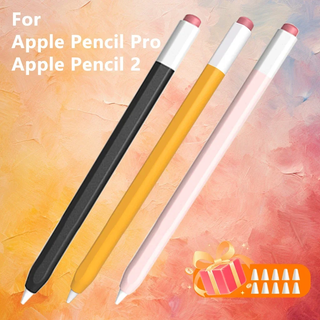 Etui voor Apple Pencil Pro 2e kleur bijpassende zachte siliconen ultradunne beschermhoes voor iPad Pencil Pro 2e