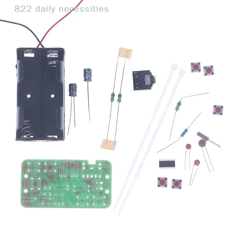 76-108MHz DIY FM Stereo Radio Kit Practice Soldering Learning Electronics Kit Radio Receiver Module DIY Electronics Set