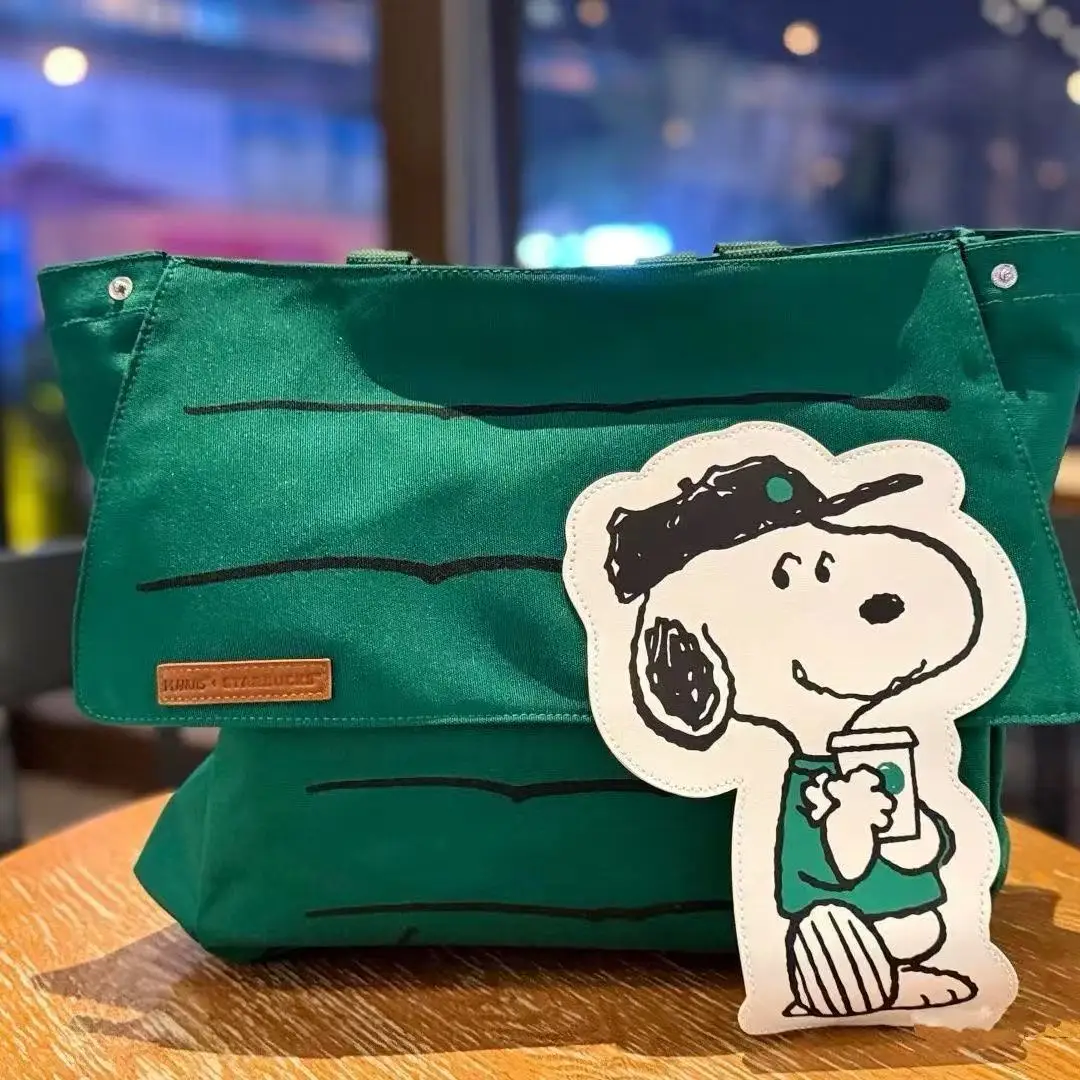 New 2025 Snoopy Large Capacity Print Casual Lazy Style Small Fresh Tote Bag Girls Travel Shoulder Bag  New Year'S Gift
