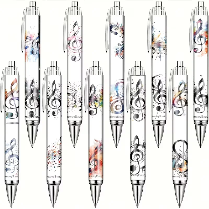 

10 pieces of colorful watercolor note design ballpoint pen set, suitable for holiday gifts, commemorative collection