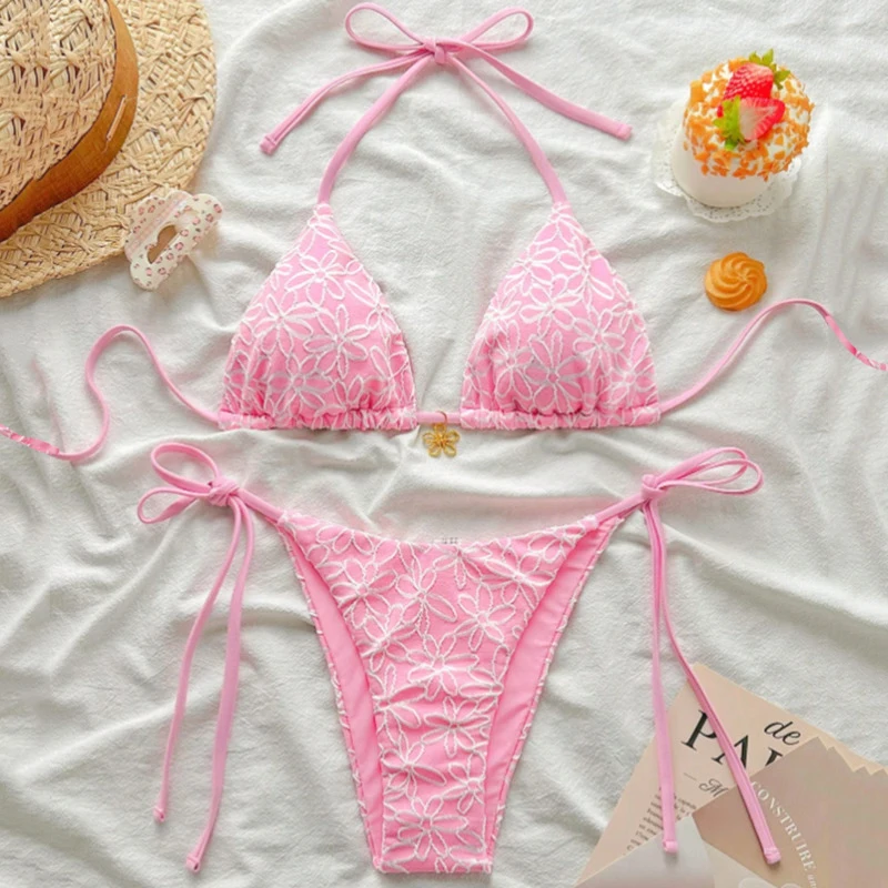 

Розовые сексуальные бикини 2026, женские купальники, женский купальник для купания, купальные костюмы, бразильский комплект бикини, пляжная одежда, купальщица в бассейне