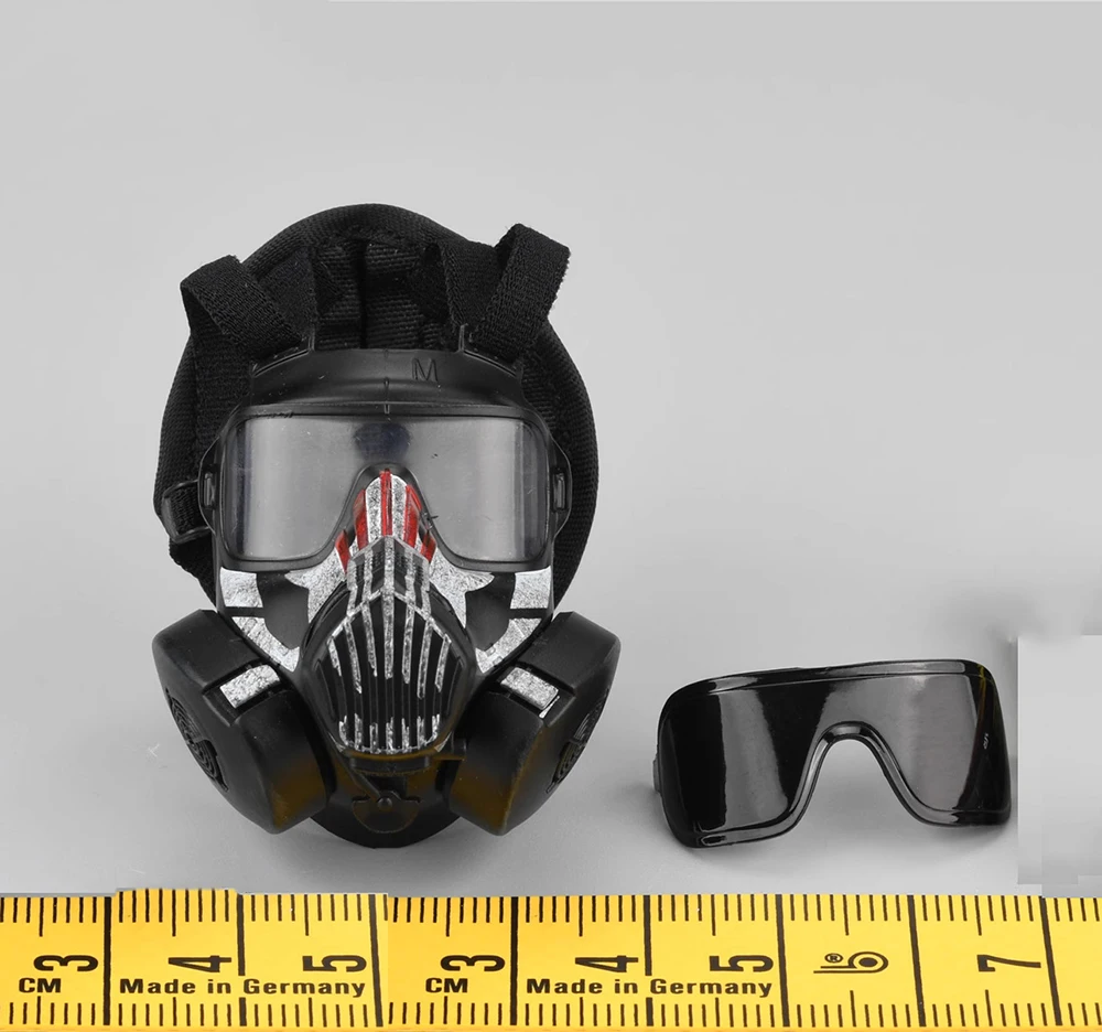 1/6 DAMTOYS EBS002 Extreme Battlefield Man Soldier Black Gas Mask Model Knee Pad Platform For 12