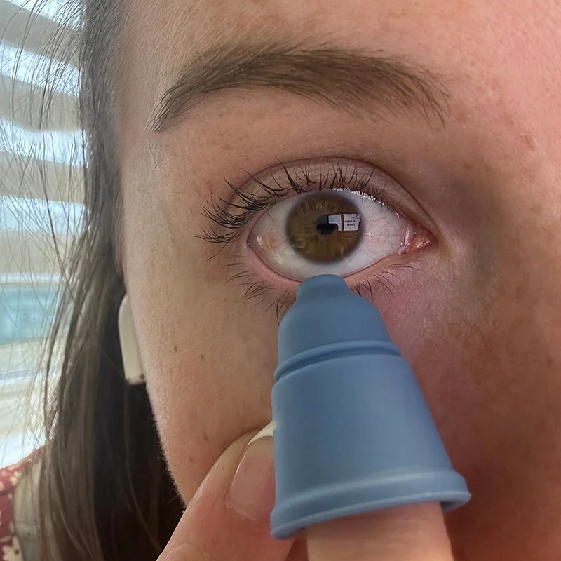 Applicateur de gouttes pour les yeux, facile à utiliser, guide de compte-gouttes, aide pour les soins des yeux, outils réutilisables en silicone pour les hommes