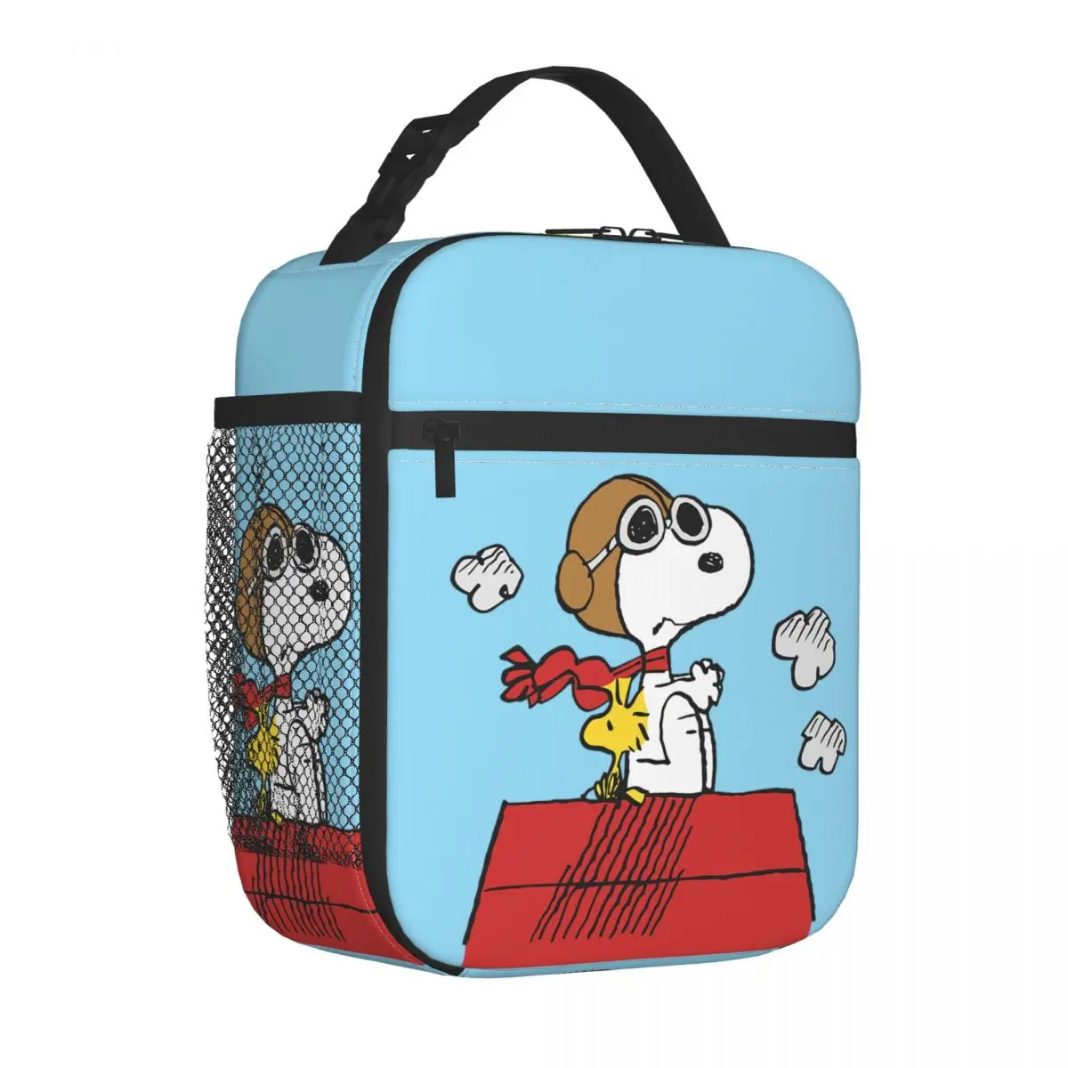 Custom Snoopy Woodstock scatole da pranzo portatili multifunzione Cartoon Cooler Thermal Food Insulated Lunch Bag Kids School Children