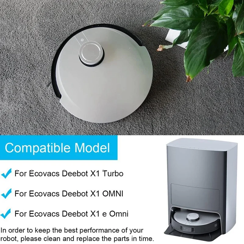 For Ecovacs Deebot X1 Turbo/OMNI Robot Vacuum Cleaner Main Side Brush Hepa Filter Mop Cloth Dust Bag Replacement Parts