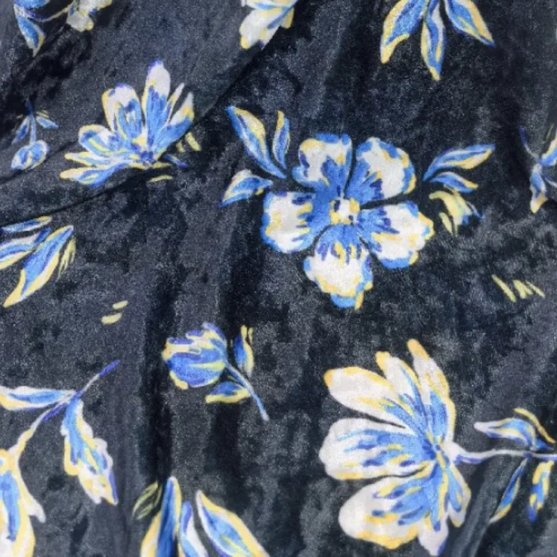 50cm/100cm*160cm Flower Printed Brocade Stretchy Velvet Fabric Jacquard Upholstery Fabrics for Cheongsam Dress Clothing