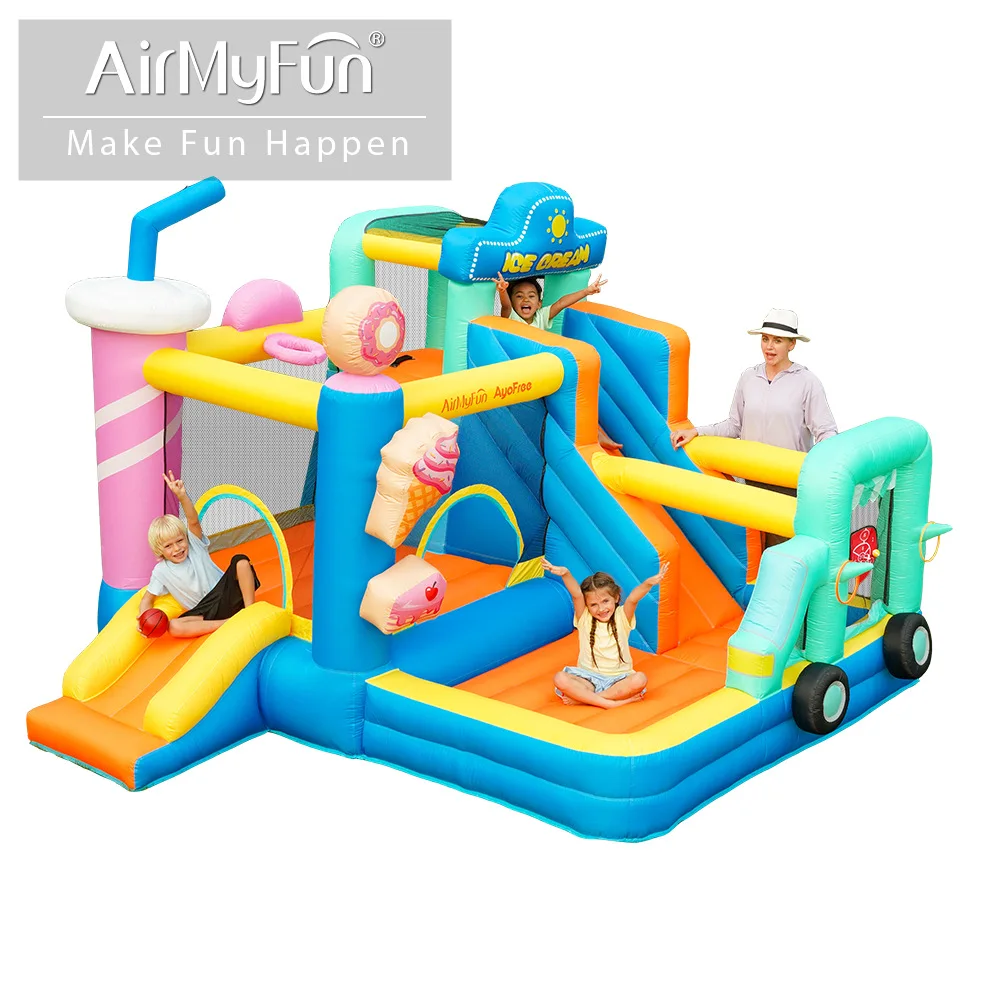 AMF Inflatable Castle Children's Inflatable Jumping Castle Indoor and Outdoor Bounce House Slide Oxford Cloth Inflatable Castle