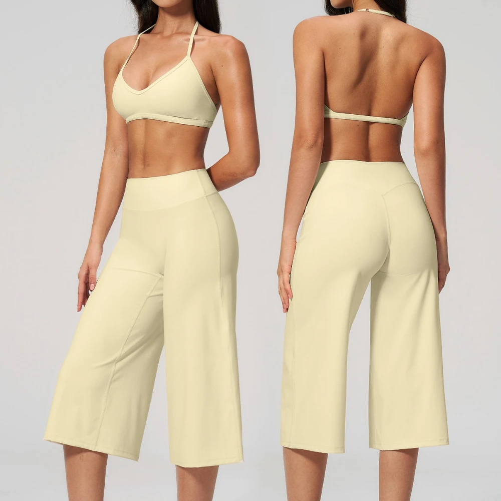 Sports Set Capri Pants Gym Clothes Women's Tracksuit Yoga Suit For Fitness Athletic Wear Short Underwear Training Workout Outfit