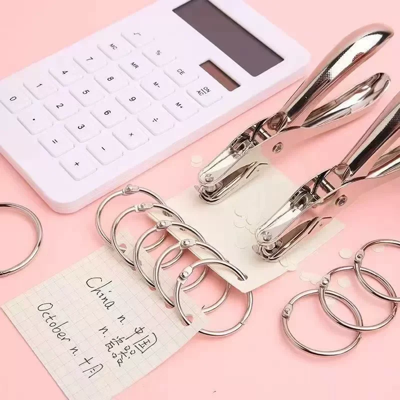 

Single Hole Punch 8 Sheet Capacity 3mm/6mm Diameter Hole Puncher Hand Paper Scrapbooking Punches for Home Office School Supplies