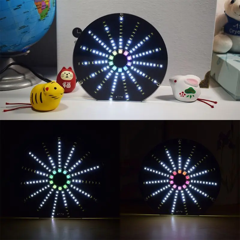 Audio Visualizer Music Spectrum LED Circular Audio Visualizer Music Spectrum Display DIY Kit Electronic Learning Kits