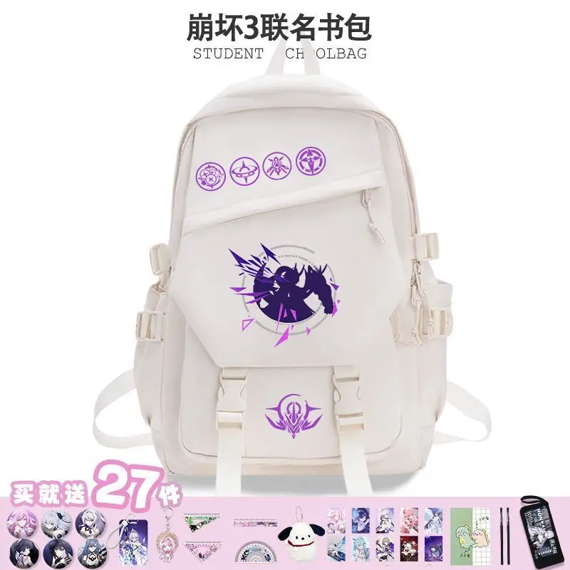 Honkai Impact 3 Minimalist Boys Girls, Large Capacity Backpack For Elementary And Middle Students, Casual Versatile Children's A