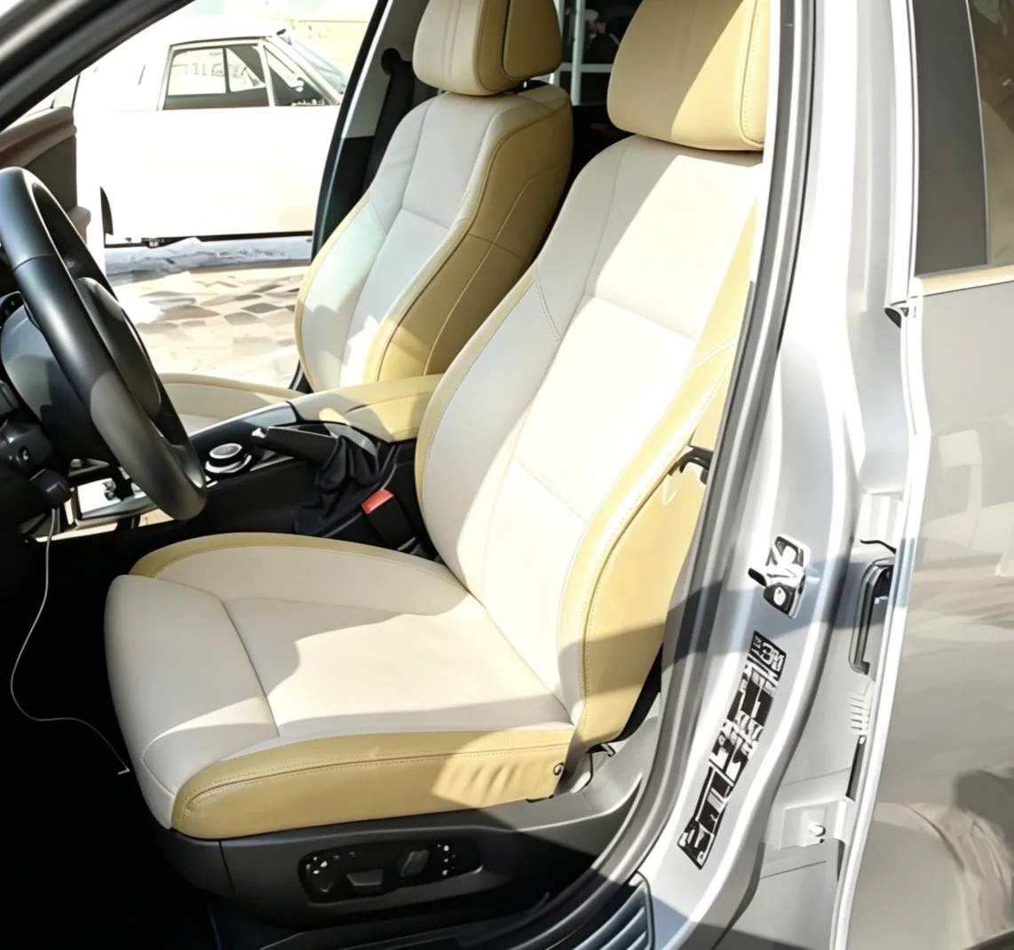 Für BMW E60 Maßgefertigte Autositzbezüge Luxuriöses Nappaleder 100% Passgenau Innenausstattung 360 ° Vollständige Abdeckung – Detail 2