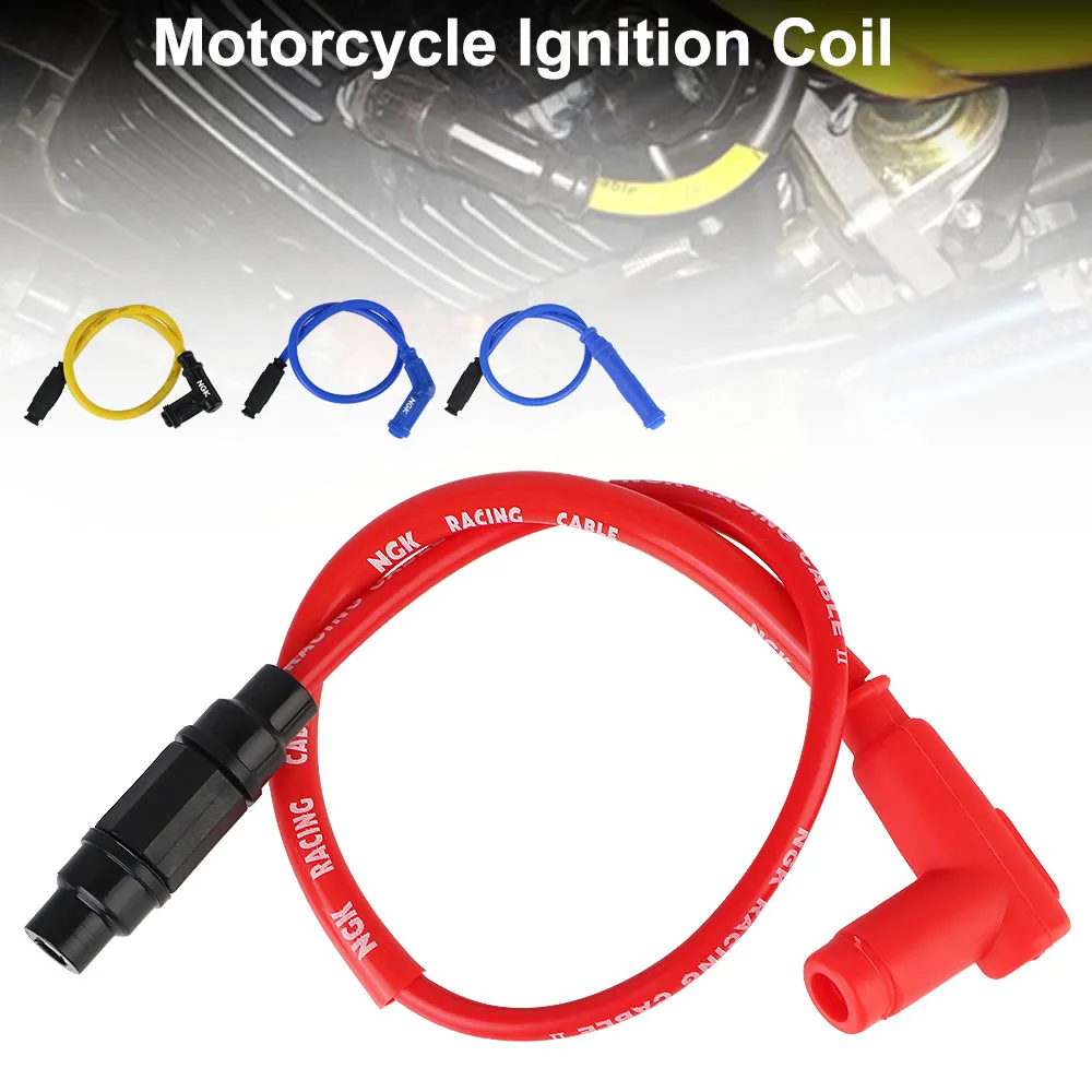 Vela de ignição lridium cabo universal para dirt bike corrida go kart atv scooter moto bobina de ignição