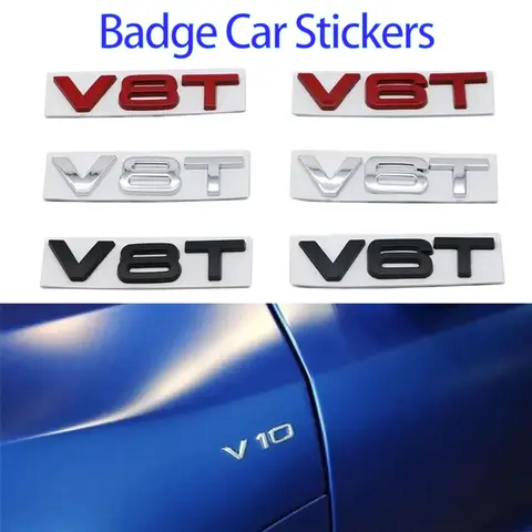 아우디 S3 A4L A6L A7 Q5 Q7 V6T V8T 배지 자동차 스티커 바디 수정 액세서리 사이드 바디 로고 엠블럼 장식 데칼